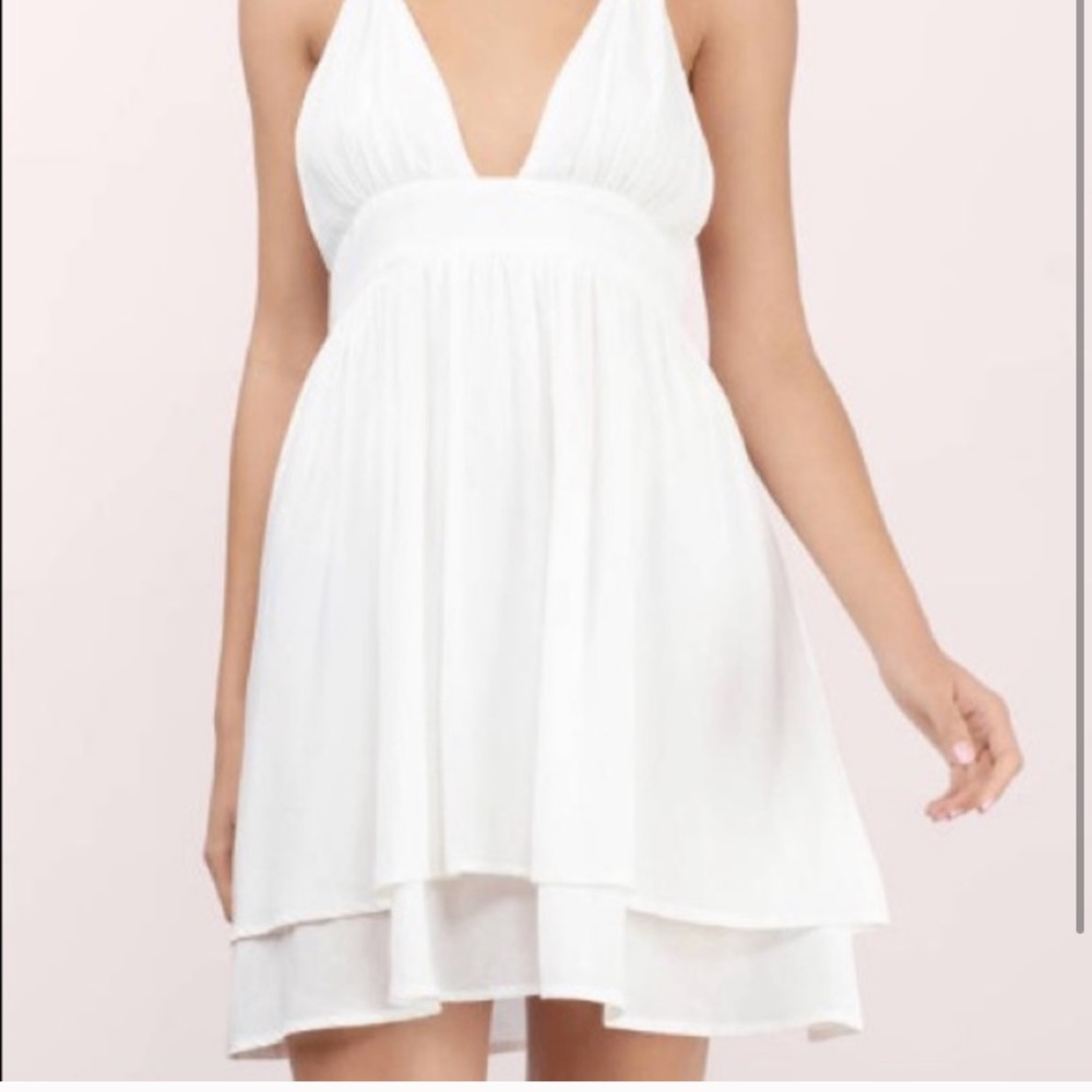 white halter dress